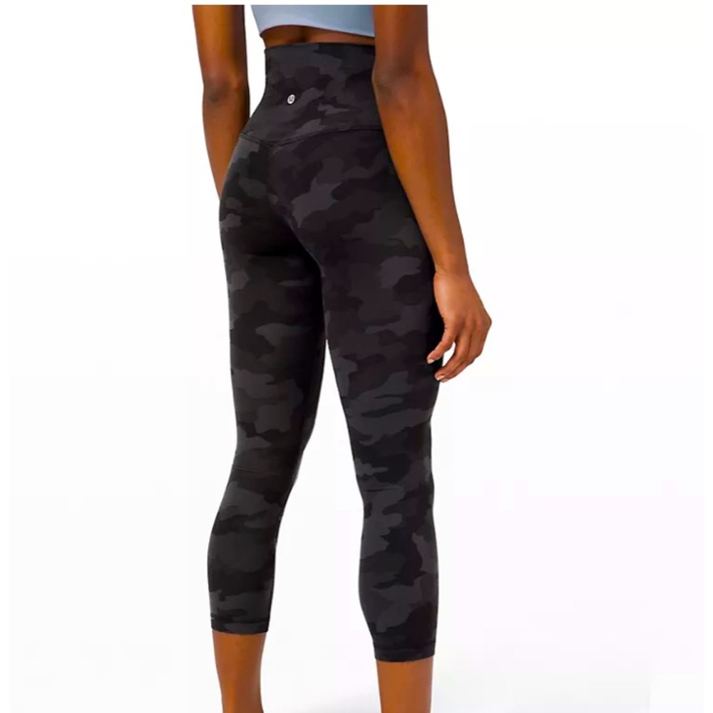 lululemon Align™ High-Rise Crop 21" Size: 8 Color: Camo Deep Coal